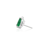 BAT WITH EMERALD CZ 14K GOLD - THREADLESS END piercing-zone.com