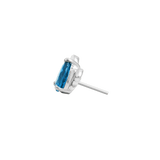 BAT WITH LIGHT SAPPHIRE BLUE CZ 14K GOLD - THREADLESS END piercing-zone.com