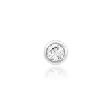 Bezel CZ – Classic Smooth Setting – 14K Gold Threadless End