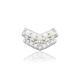Chevry – 14K Gold Opal & CZ Threadless End