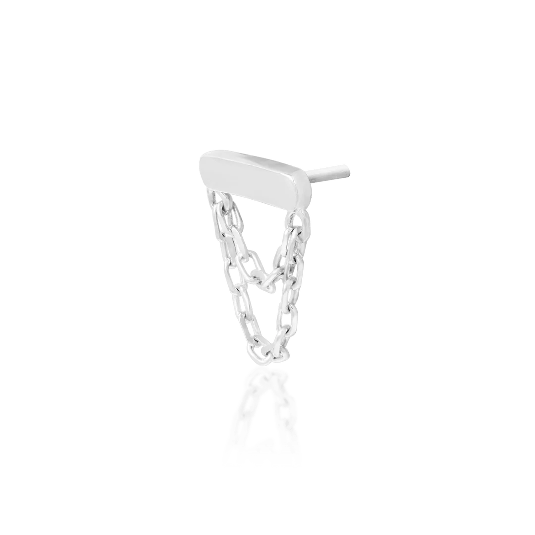 Daria Chains – 14K Gold Threadless End with Double Chain Accent