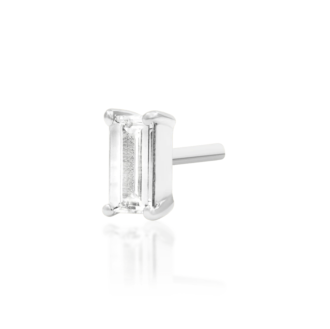 Diamond Baguette - Threadless End - 14K Gold