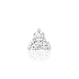 Diamond Trinity Threadless End – 14K Gold
