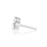 Diamond Trinity Threadless End – 14K Gold
