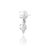Vertical 14K gold threadless end for flat or helix piercing