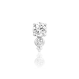 Close-up of Ecstatic in white gold – bold and small lab-grown diamond pairing


