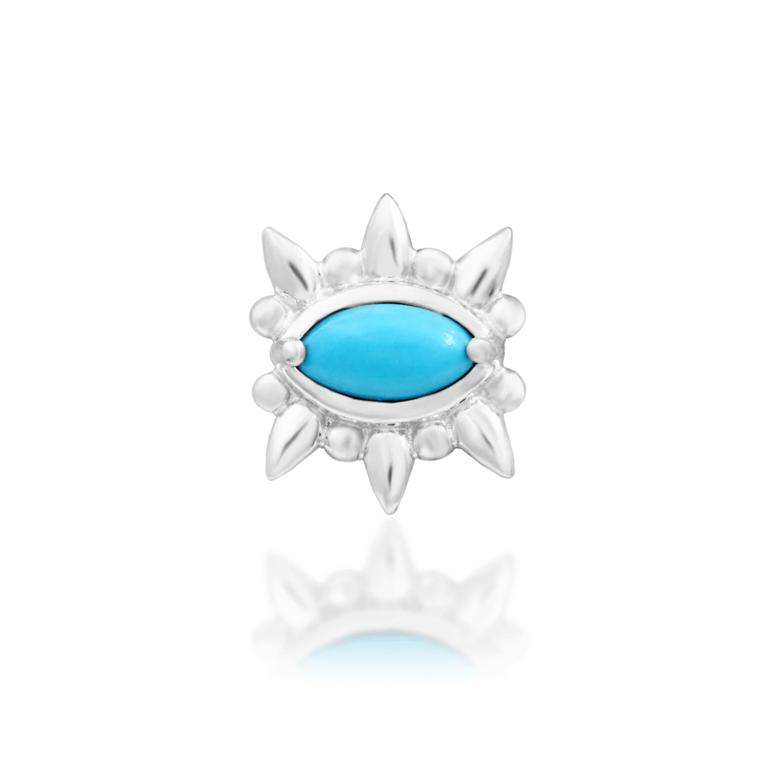 Top-down image of Garner in white gold – bold geometric layout
