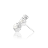 Gatsy Deco – Pearl & CZ Accent – 14K Gold Threadless End
