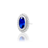 Genevive – 14K Gold Blue CZ Threadless End