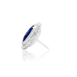 Genevive – 14K Gold Blue CZ Threadless End