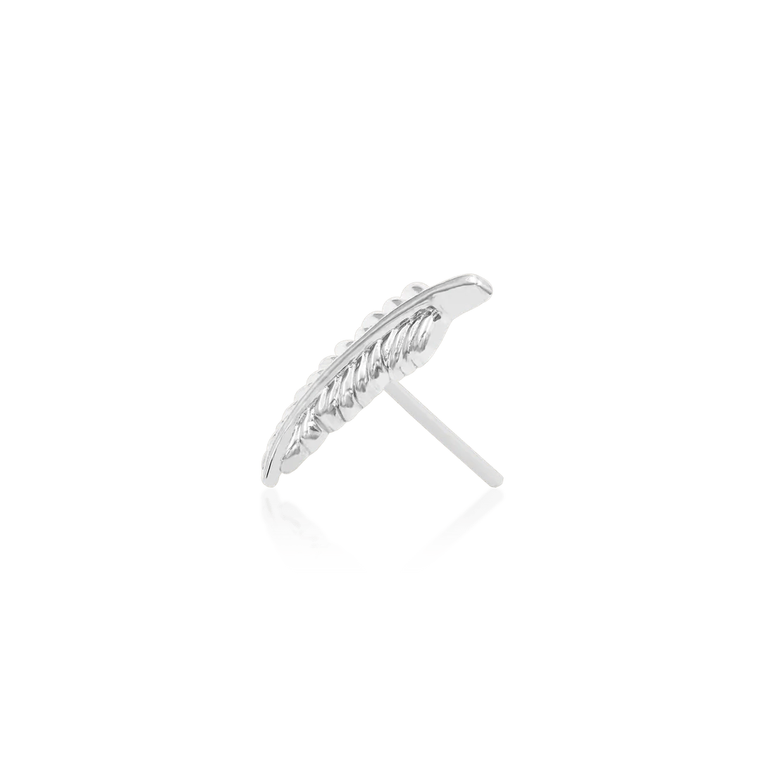 FEATHER QUILL-14K GOLD piercing-zone.com