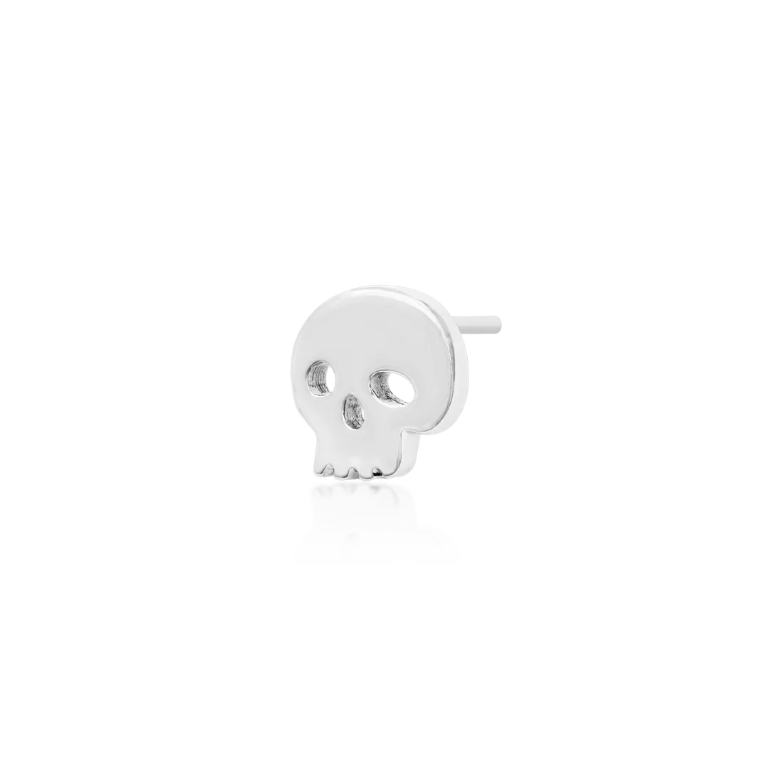 14K GOLD SKULL  - THREADLESS END piercing-zone.com