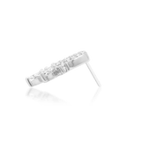 Halona Threadless End in 14K Gold – Top View Highlighting Lab-Grown Diamond Fan Design