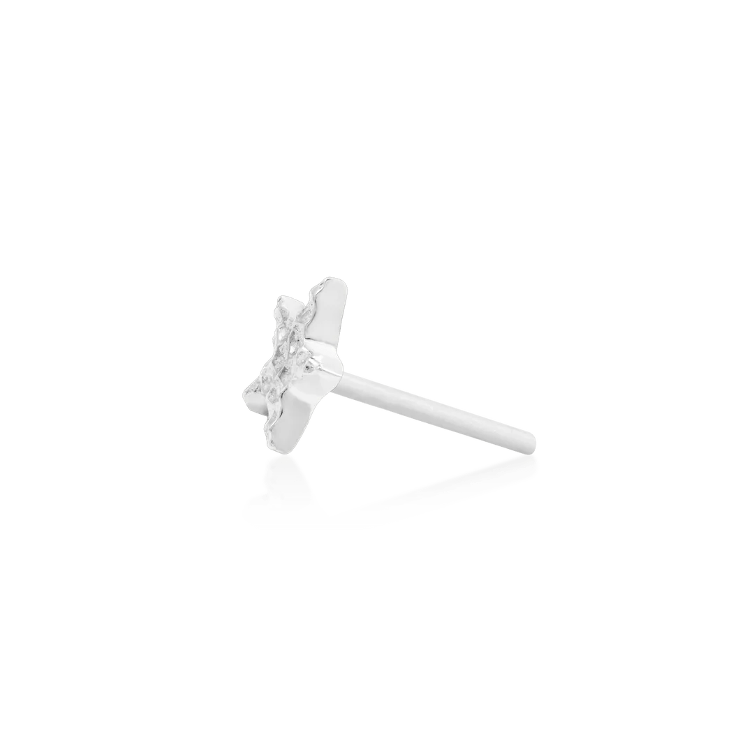 HAMMERED STAR-14K GOLD piercing-zone.com