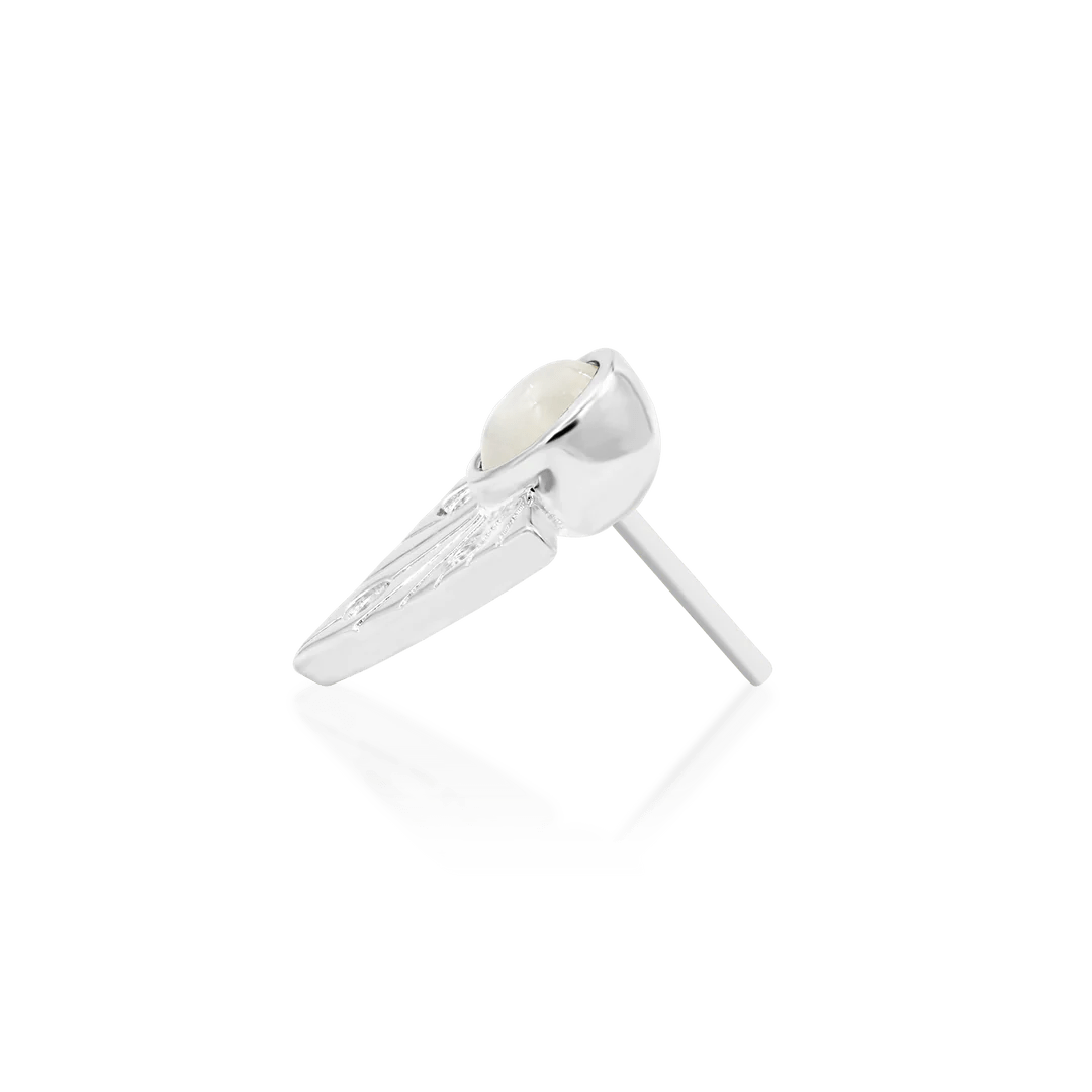 Haven Moonstone – 14K Gold Threadless End