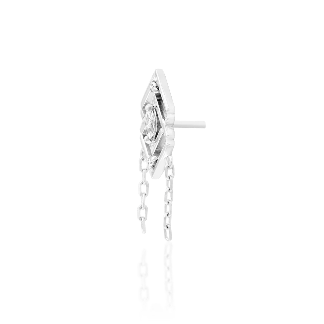 Iris Chains – 14K Gold & Cubic Zirconia Threadless End