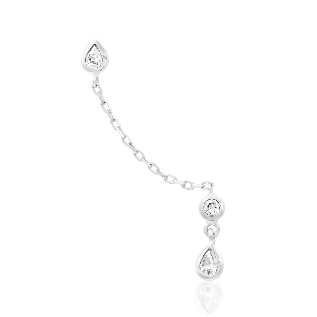 Islay Chains – 14K Gold & Cubic Zirconia Threadless End