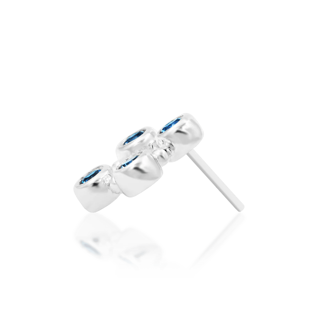 Lana Blue Topaz – 14K Gold Threadless End