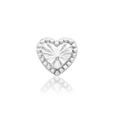 Lara – 14K Gold Textured Heart Threadless End