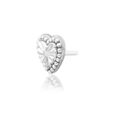 Lara – 14K Gold Textured Heart Threadless End