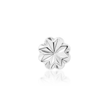 Laser Blossom – Engraved Flower – 14K Gold Threadless End