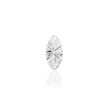 Laser Marquise – Engraved Polished – 14K Gold Threadless End