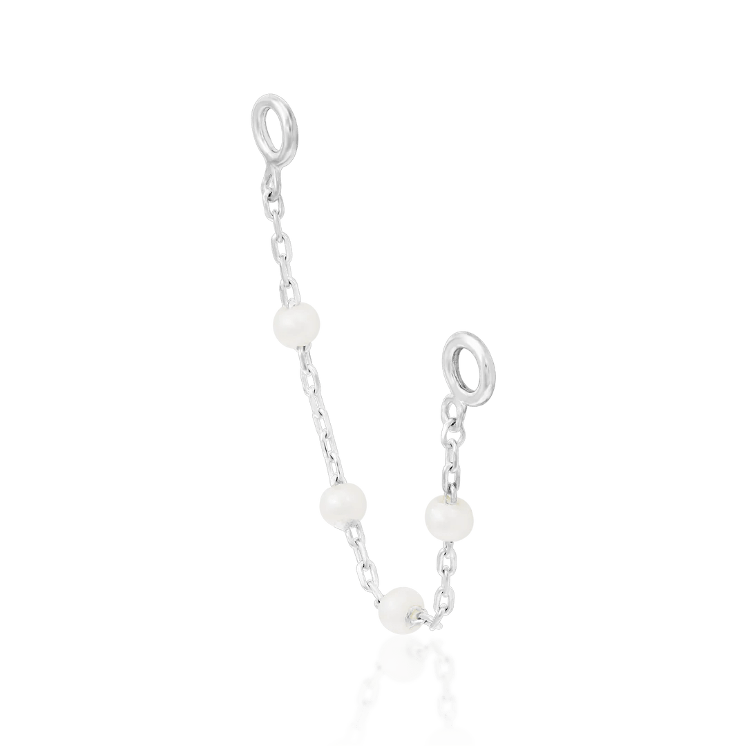 Louise Chains – 14K Gold Threadless End with Freshwater Pearls
