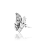 Madam Butterfly threadless end worn in lobe piercing – elegant styling