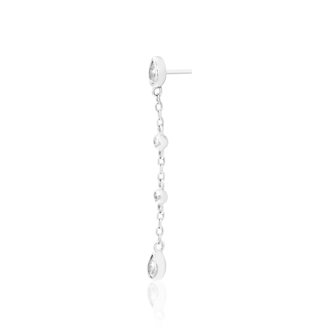Maria Chains Cubic Zirconia – 14K Gold Threadless End