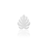 Monstera – Textured Matte Leaf – 14K Gold Threadless End