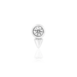 Octavia – CZ Bezel Spike – 14K Gold Threadless End