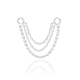 Quinn Chains – 14K Gold Triple Chain Threadless End