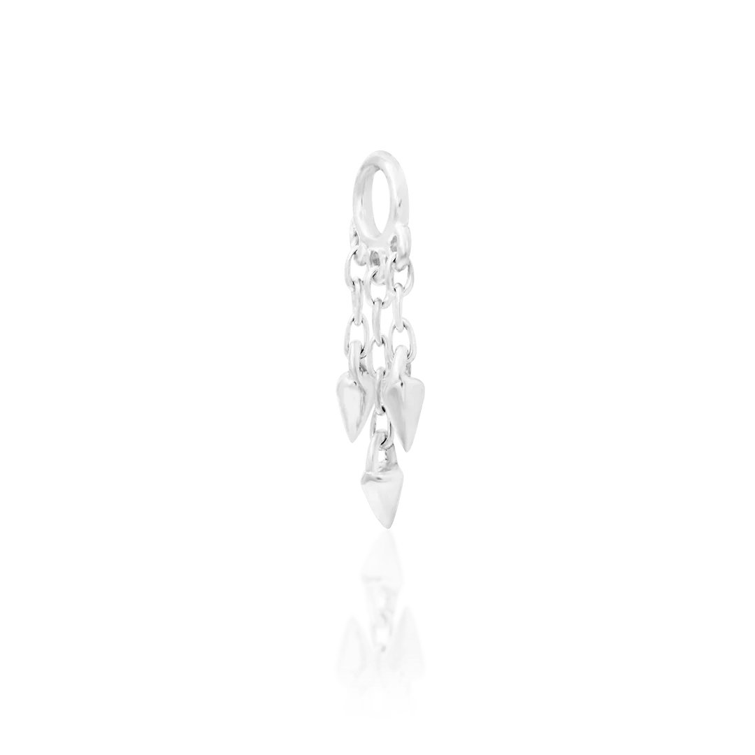 Ruby – 14K Gold Spike Dangle Charm
