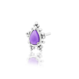 Savanna – 14K Gold Purple Turquoise & CZ Threadless End