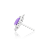 Savanna – 14K Gold Purple Turquoise & CZ Threadless End