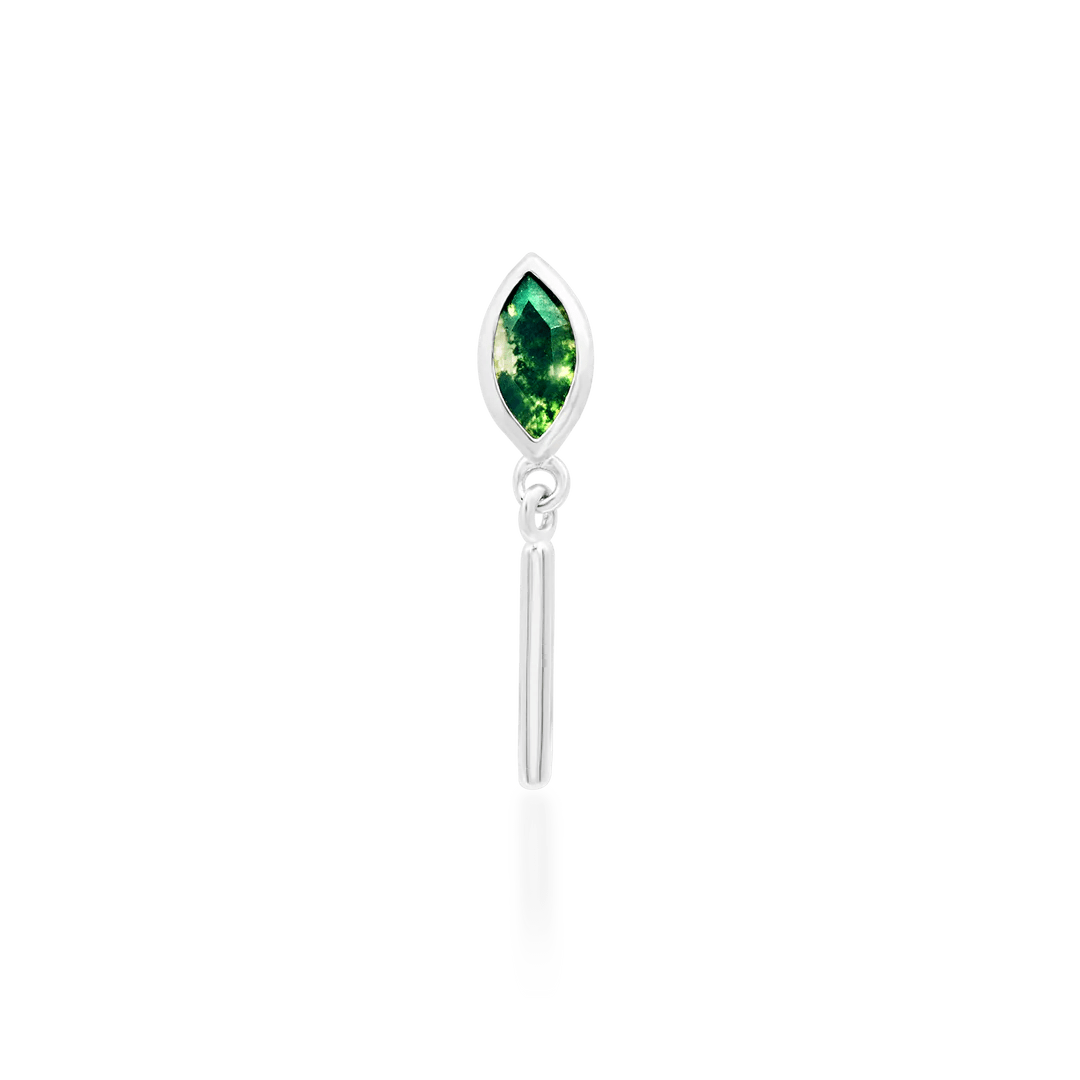 Takari – 14K Gold Moss Agate Threadless End