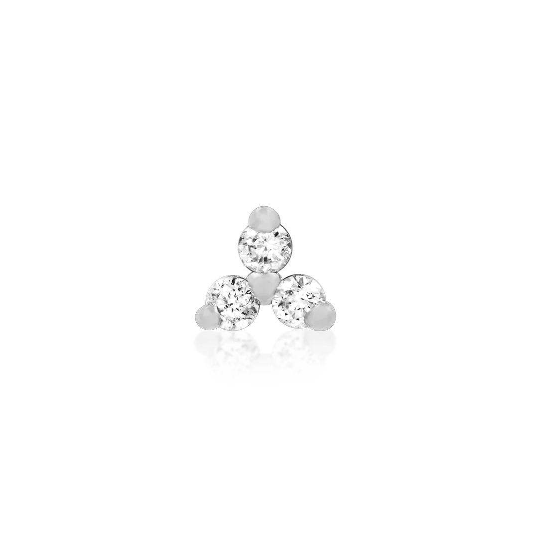 TRINITY CZ-14K GOLD piercing-zone.com