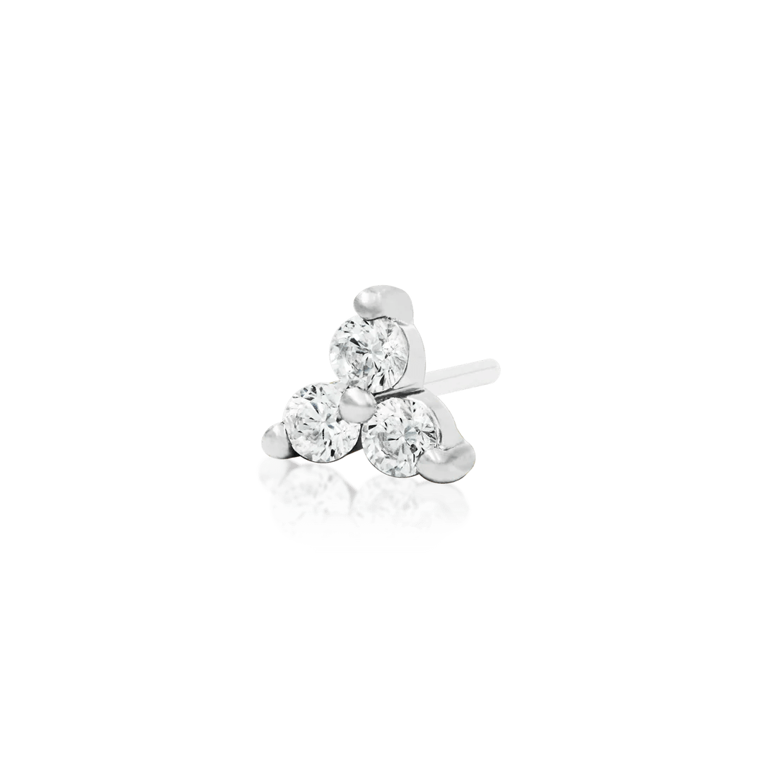 TRINITY CZ-14K GOLD piercing-zone.com
