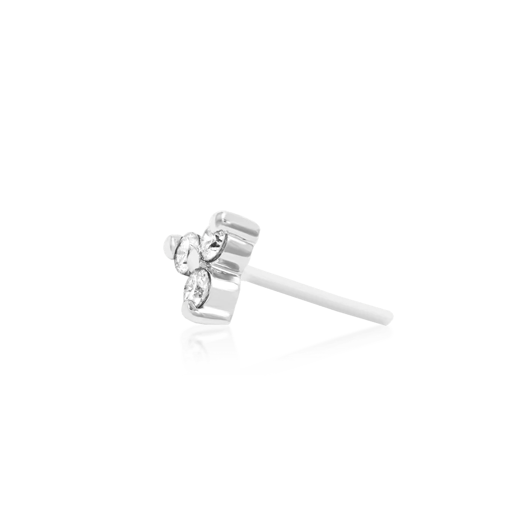 TRINITY CZ-14K GOLD piercing-zone.com
