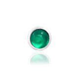 Verity Emerald – 14K Gold Threadless End
