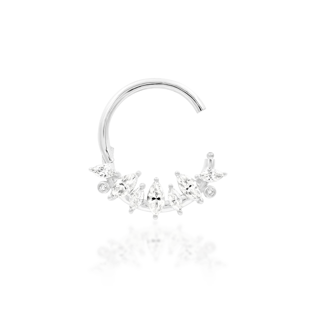 Winter Seam Ring – 14K Gold with Cubic Zirconia