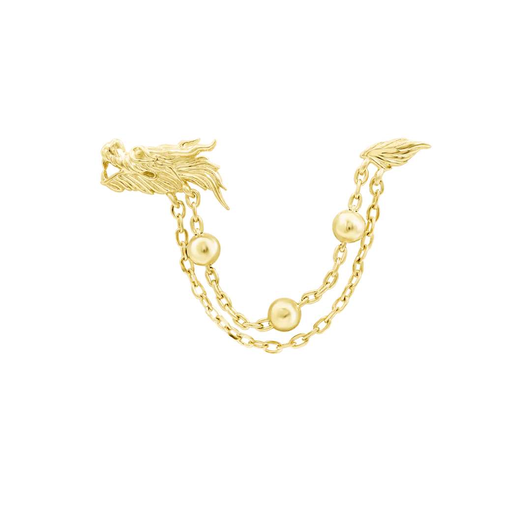 1976 Dragon – 14K Gold Threadless End