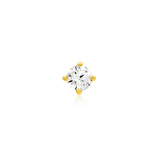 4 PRONG-SET CZ STONE-14K GOLD piercing-zone.com