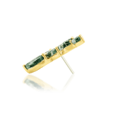 Agatha – 14K Gold Moss Agate Threadless End