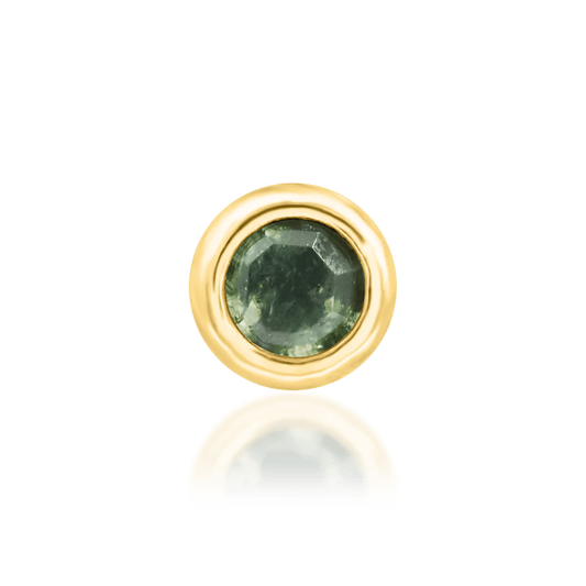Alary – 14K Gold Moss Agate Threadless End