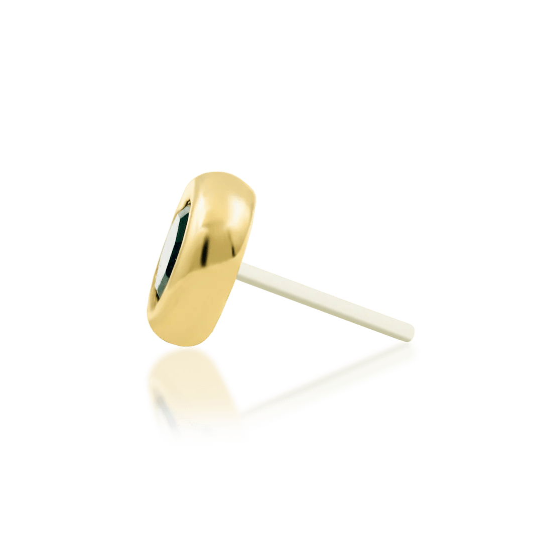 Alary – 14K Gold Moss Agate Threadless End