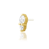 Top-down image of Aman – balanced white cubic zirconia pairing