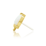 Artemis – Opal Pear Beaded – 14K Gold Threadless End