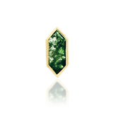 Aurelia – 14K Gold Moss Agate Threadless End