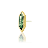 Aurelia – 14K Gold Moss Agate Threadless End
